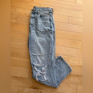 Distressed American Eagle Mom Jeans
